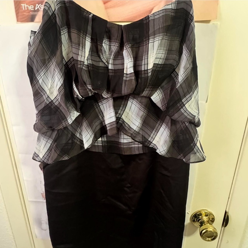 BCBGMaxAzria Monochrome Plaid Dress
